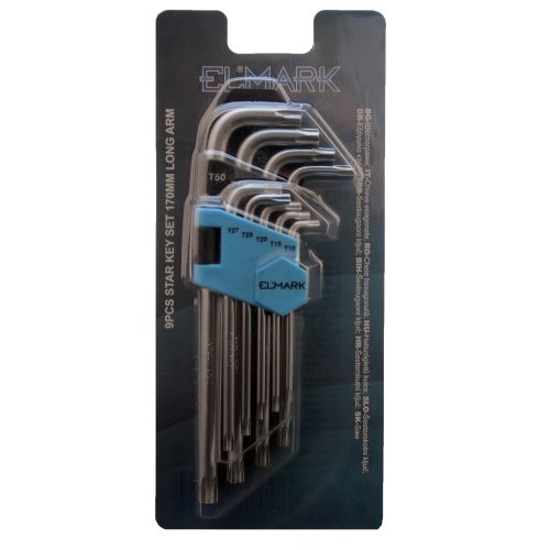 ELMARK 9KCS STAR KULCS SZETT 170mm HOSSZÚ KAROS KAR