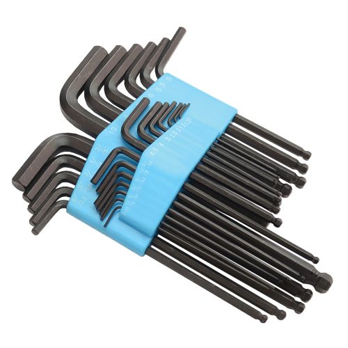ELMARK 25 db GÖRÖGÖSSZEMŰ BELSŐ HEXKULCS KÉSZLET 1.27-10mm