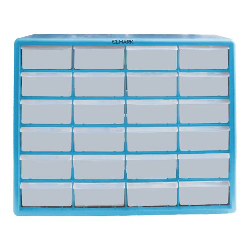 ELMARK MŰANYAG TÁROLÓDoboz 24DRAWERS 50X16X39cm NEM CSAVAROS