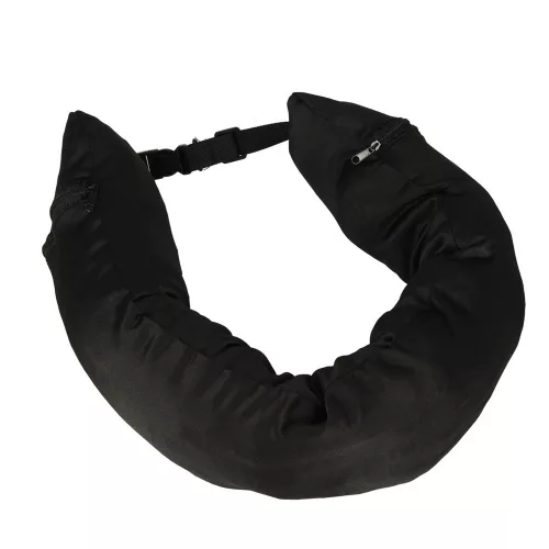 Utazópárna, croissant, fejtámla, nyaktámla, töltőrekesz, fekete