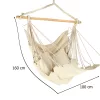 Brazil szék lábtartóval, függőágy, hinta, 130cm, bézs