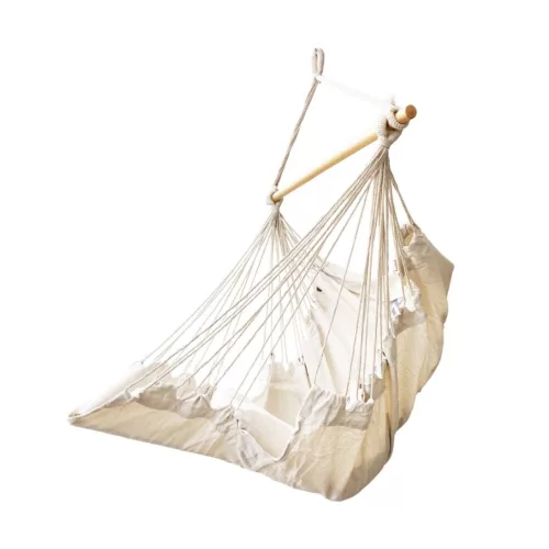 Brazil szék lábtartóval, függőágy, hinta, 130cm, bézs
