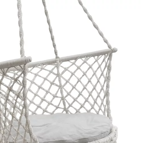 Gólyafészek kerti hinta háttámlával, szürke, 80 cm, 150 kg