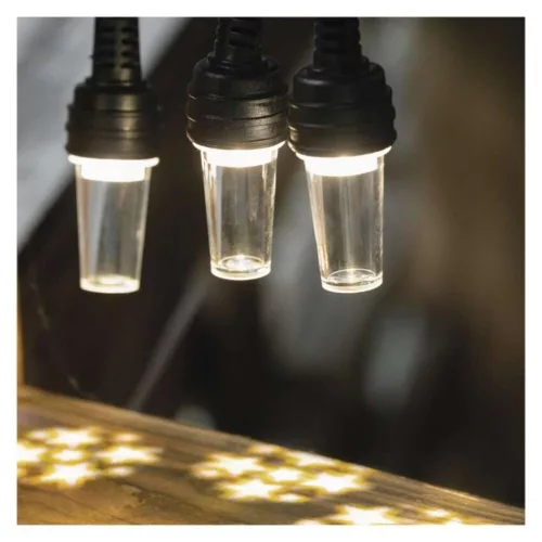LED fényfüzér – 10x party égő átlátszó, 4,5 m, kültéri és beltéri, hideg fehér, IP44, EMOS, DCPC08