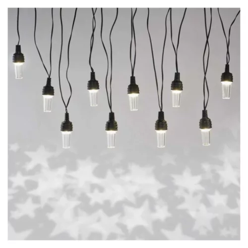 LED fényfüzér – 10x party égő átlátszó, 4,5 m, kültéri és beltéri, hideg fehér, IP44, EMOS, DCPC08