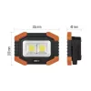 EMOS COB LED munkalámpa 350lm, fekete, narancs, P4112