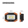 EMOS COB LED munkalámpa 350lm, fekete, narancs, P4112