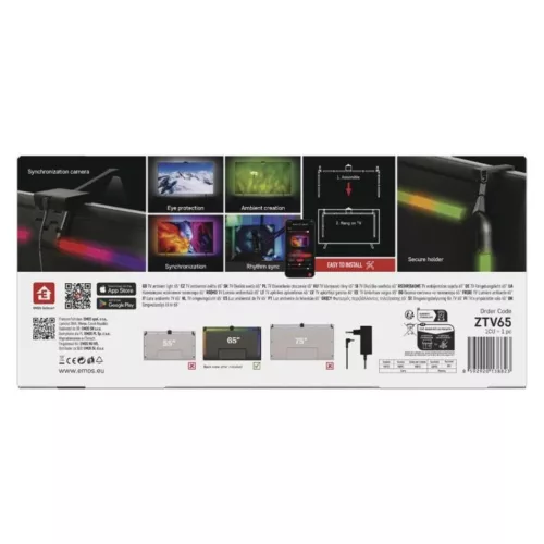 GoSmart Ambient LED RGB világítás TV-hez 65“ (164 cm), 610, dimmelhető, EMOS, ZTV65