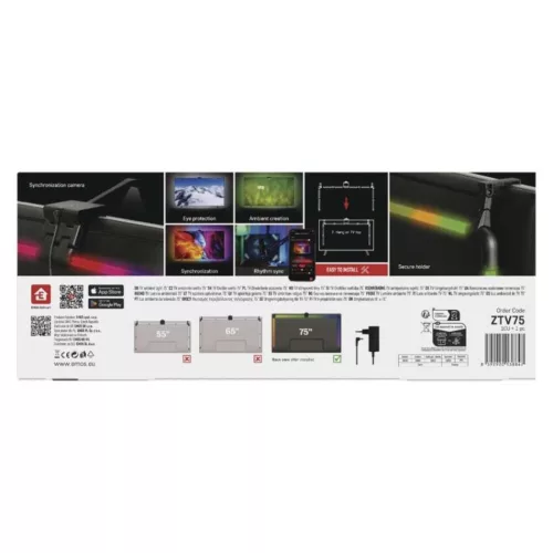 GoSmart Ambient LED RGB világítás TV-hez 75“ (189 cm), 660, dimmelhető, EMOS, ZTV75