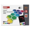 GoSmart LED-es lámpatest Hexagon, indító készlet, 10 rész, 19 W, RGBIC dimmelhető, WiFi, IP20, EMOS, ZIW22AR