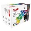 GoSmart LED-es lámpatest Hexagon, indító készlet, 10 rész, 19 W, RGBIC dimmelhető, WiFi, IP20, EMOS, ZIW22AR