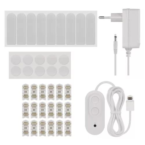 GoSmart LED lámpatest Lines fehér, 9 részből álló, 34 W, RGBIC dimmelhető, WiFi, IP20, EMOS, ZIW249R