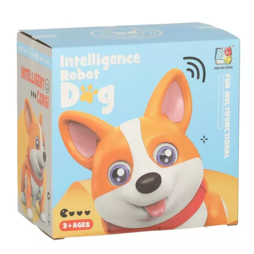Kutya, interaktív robot, Corgi, világító fülek, zene