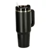 Termosz cană cu pai și articol, 1200 ml, negru