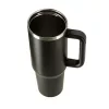 Termosz cană cu pai și articol, 1200 ml, negru