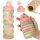 Vizespalack, szilikon, összecsukható, fogantyúval, BPA-mentes, 500ml, szivárványszínű