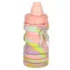 Vizespalack, szilikon, összecsukható, fogantyúval, BPA-mentes, 500ml, szivárványszínű