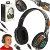 Vezeték nélküli Bluetooth RGB Gaming Sport Fülre Asztalható Fejhallgató 200mAh Fekete