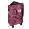 pliabil geantă de călătorie roțien, accesoriu, 3 în mărime, lila