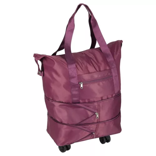 pliabil geantă de călătorie roțien, accesoriu, 3 în mărime, lila
