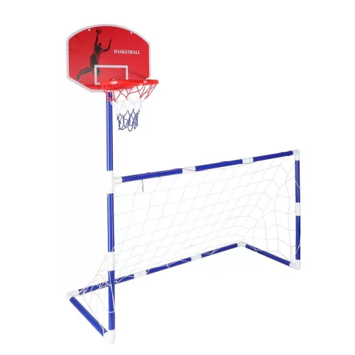 Focikapu focihoz, kosárlabda palánk, kosárlabda játék, 2 az 1-ben játék, 2 labda, pumpa