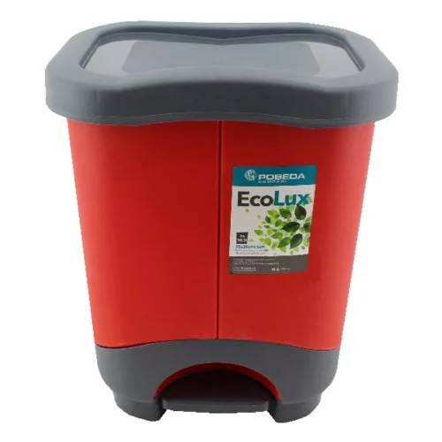 Hulladéktároló pedálos szelektív Ekolux Duo 2 részes 2x10,5L