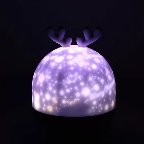 Éjszakai fény csillag projektor LED USB forgó 6 motívumos távirányítós szarvas
