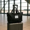 pliabil, accesoriu geantă de călătorie roțien, 3 în mărime, negru