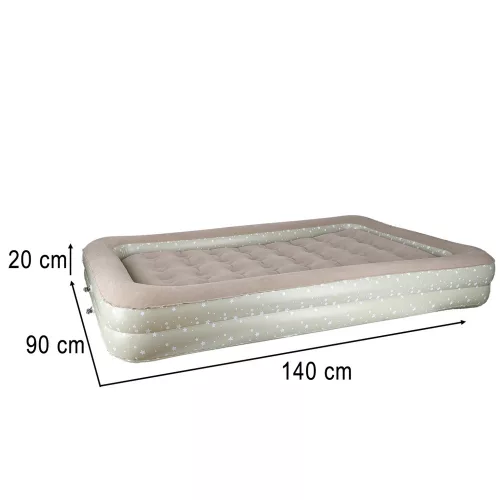 Copii pat, gonflabil matrac accesoriu, turista, pompă, 140cm x 90cm