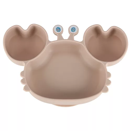 silicon farfurii pentru copii, pentru sugari, accesoriu, 9 piese set, bej