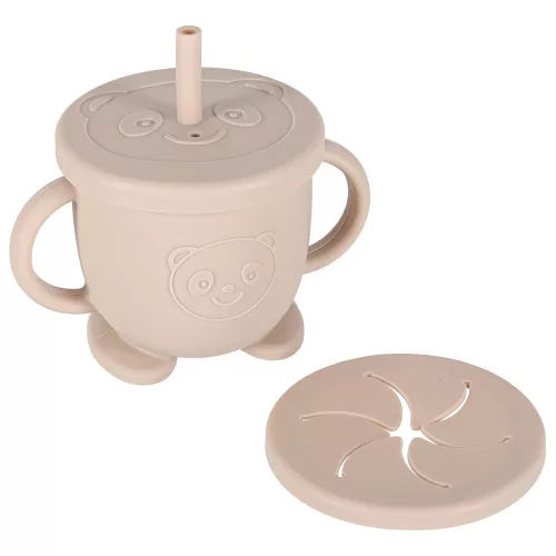 silicon farfurii pentru copii, pentru sugari, accesoriu, 9 piese set, bej
