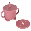 silicon farfurii pentru copii, pentru sugari, pentru raci, 9 piese set, închis roz