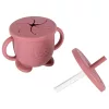 silicon farfurii pentru copii, pentru sugari, pentru raci, 9 piese set, închis roz