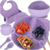 silicon set pentru copii, 8 piese, lila