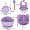 silicon set pentru copii, 8 piese, lila