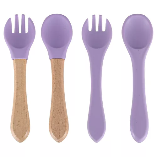 silicon set pentru copii, 8 piese, lila