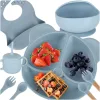 silicon set pentru copii, 8 piese, albastru