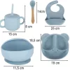 silicon set pentru copii, 8 piese, albastru