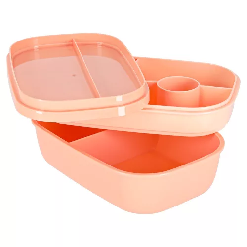 Cutie pentru gustare compartimentekkel, osztott, 1900ml, portocaliu