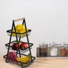 Fruct- și articol, pe trei niveluri, metal, lemn bol