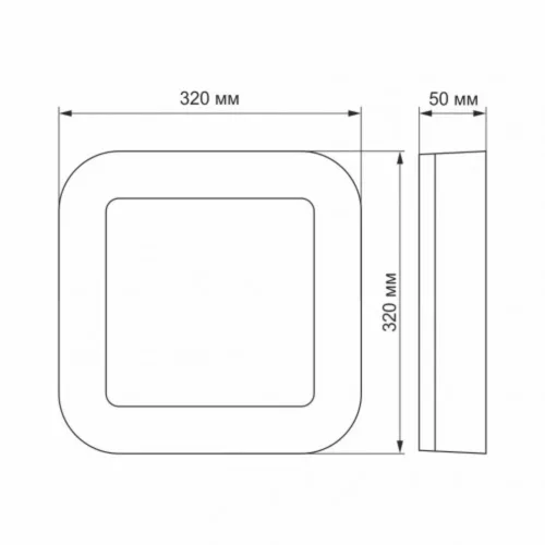 LED corp de iluminat, 24W, pătrat, alb natural, IP65, VIDEX Vika