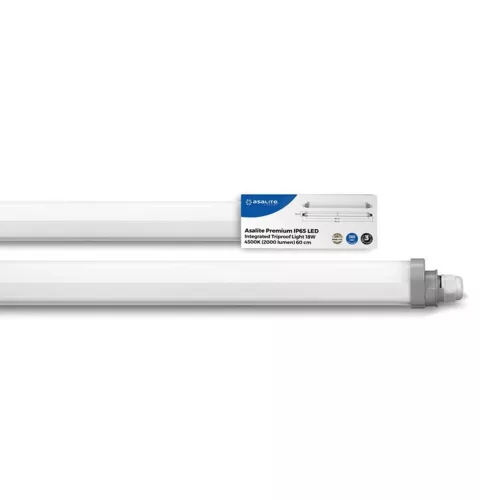 Asalite Premium IP65 rezistent la praf și umiditate LED integrat corp de iluminat 60cm 18W 4500K (2000 lumen)