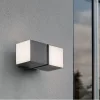 LED lámpatest , oldalfali , 2 irányú , 19W , meleg fehér , sötét szürke , kültéri , IP54 , LUTEC , CUBA