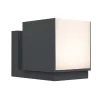 LED lámpatest , oldalfali , 12W , meleg fehér , szürke , kültéri , IP54 , LUTEC , CUBA