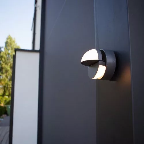 corp de iluminat LED , lateral de perete , 2 direcții , 13W , cald alb , negru , exterior , IP54 , LUTEC , EKLIPS
