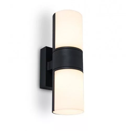 corp de iluminat LED , lateral de perete , 2 direcții , 15W , cald alb , negru , exterior , IP54 , LUTEC , CYRA