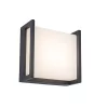 LED lámpatest , oldalfali , 8.5W , meleg fehér , fekete , kültéri , IP54 , LUTEC , QUBO