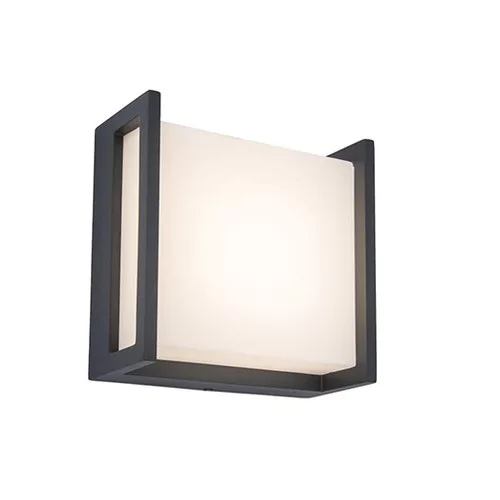 LED lámpatest , oldalfali , 8.5W , meleg fehér , fekete , kültéri , IP54 , LUTEC , QUBO