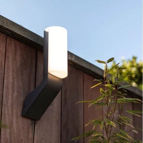 corp de iluminat LED , lateral de perete , 14W , natural alb , gri , exterior , IP44 , LUTEC , BATI