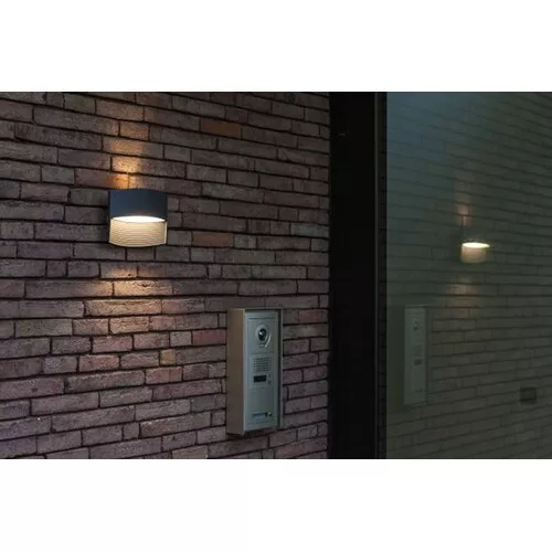 LED lámpatest , oldalfali , 2 irányú , 11W , meleg fehér , szürke , kültéri , IP54 , LUTEC , LOTUS